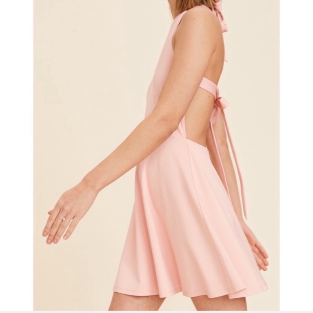 LPA Blush Halter Neck Skater Dress 261 - Picture 3 of 7